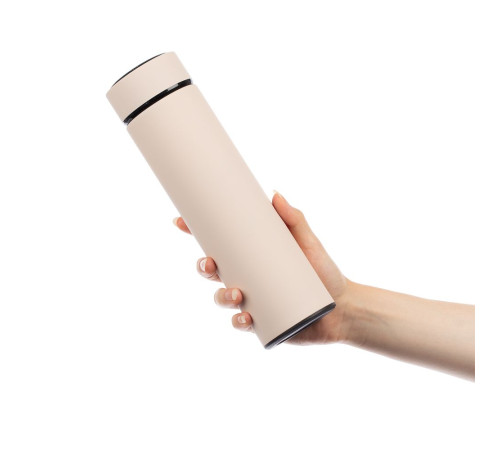 Термос с ситечком Percola, бежевый