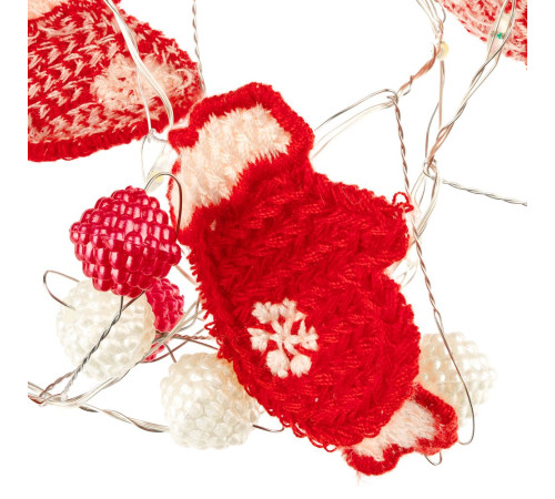 Гирлянда Merry Mittens, красная