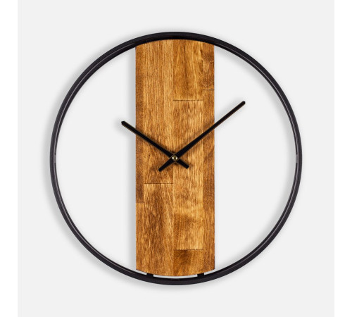 Часы Woodix, черные с коричневым