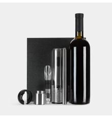 Винный набор Veritas, черный с серебристым