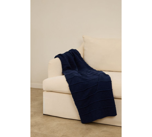 Плед Nessona Alpaca, темно-синий