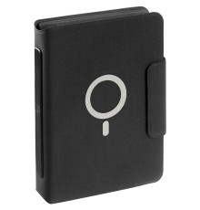 Органайзер с блокнотом и аккумулятором Oiro, черный