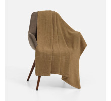 Плед Longview, коричнево-бежевый меланж