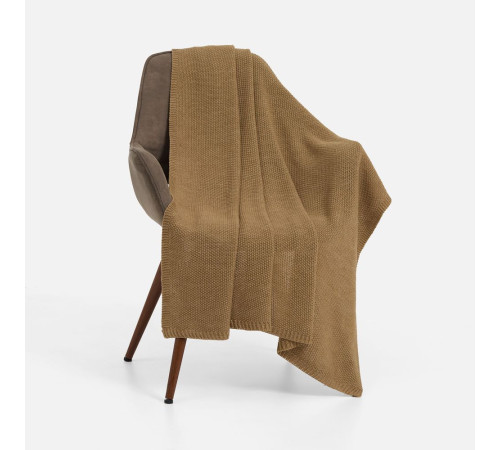 Плед Longview, коричнево-бежевый меланж