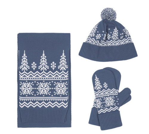 Варежки Elnik, серые с молочно-белым