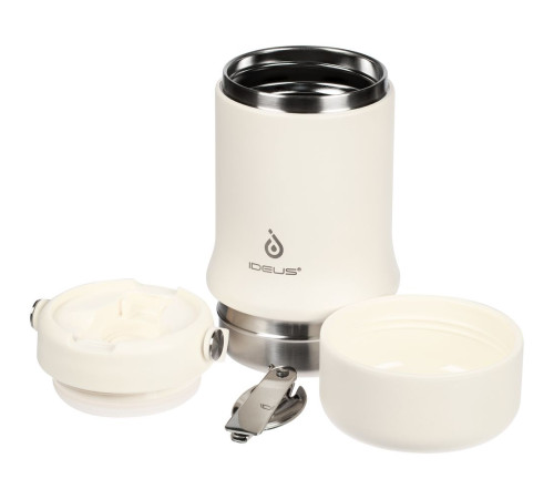 Термос для еды Tabenodo, белый (молочный)