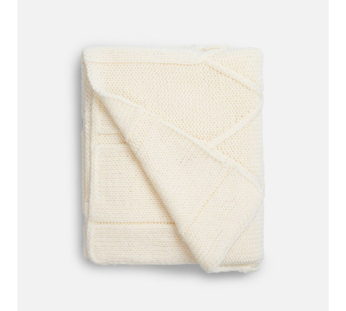 Плед Curve Verve, молочно-белый