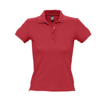 Рубашка поло женская People 210, красная