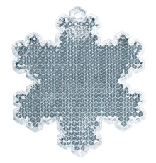 Пешеходный светоотражатель «Снежинка», белый