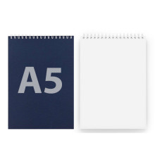 Блокноты А5 на пружине с пустым блоком