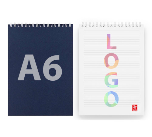 Блокноты А6 на пружине с полноцветным блоком