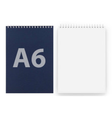 Блокноты А6 на пружине с пустым блоком