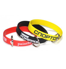 Силиконовые браслеты с колечком для ключей