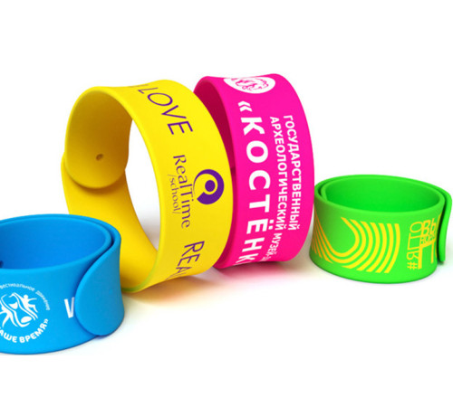 SLAP-браслеты силиконовые с нанесением в 1 цвет