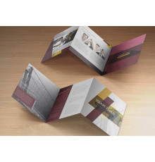 Буклет квадратный (140*140 мм, в развороте 420х140мм)