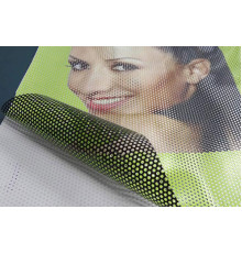 Наклейки на перфорированной пленке