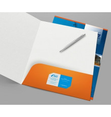 Папки с вырубным клапаном под визитку
