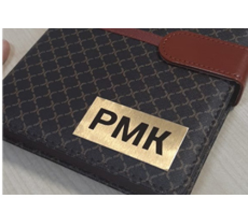 Шильдик на ежедневник из алюминия