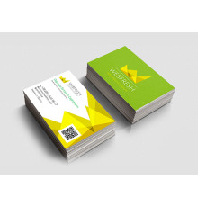 Визитка двухсторонняя на белой бумаге 350гр