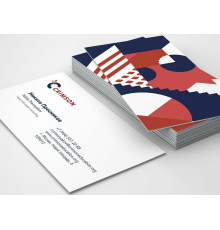 Визитка двухстор. на светлой дизайнерской бумаге