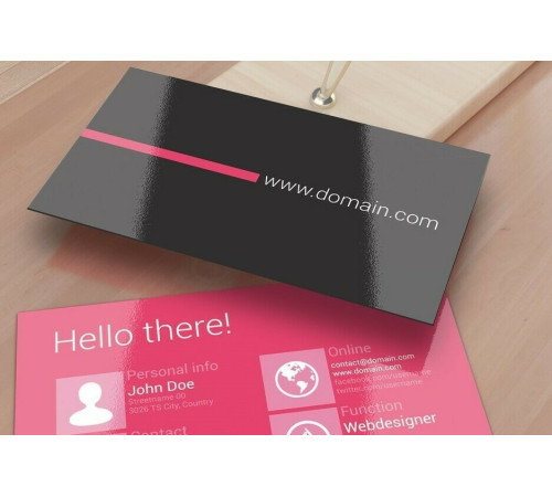 Визитка с глянцевой ламинацией