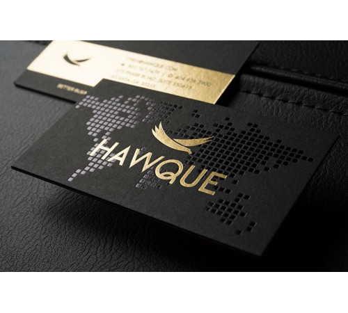 Визитка с тиснением фольгой