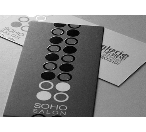 Визитка с выборочным лаком