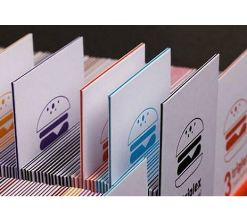 Визитка кашированная